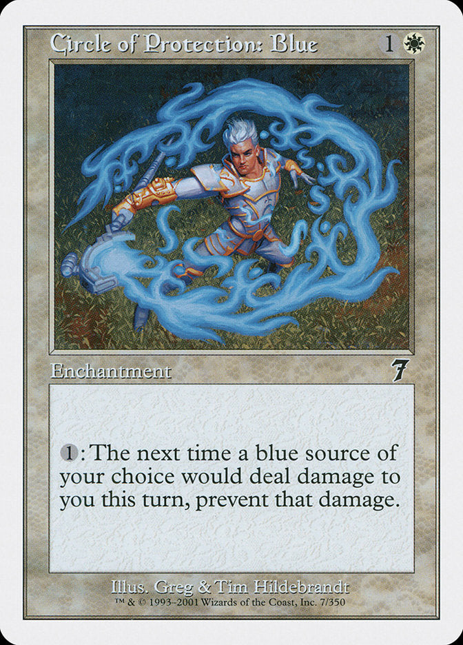 Circle of Protection: Blue [Seventh Edition] | Good Games Modbury