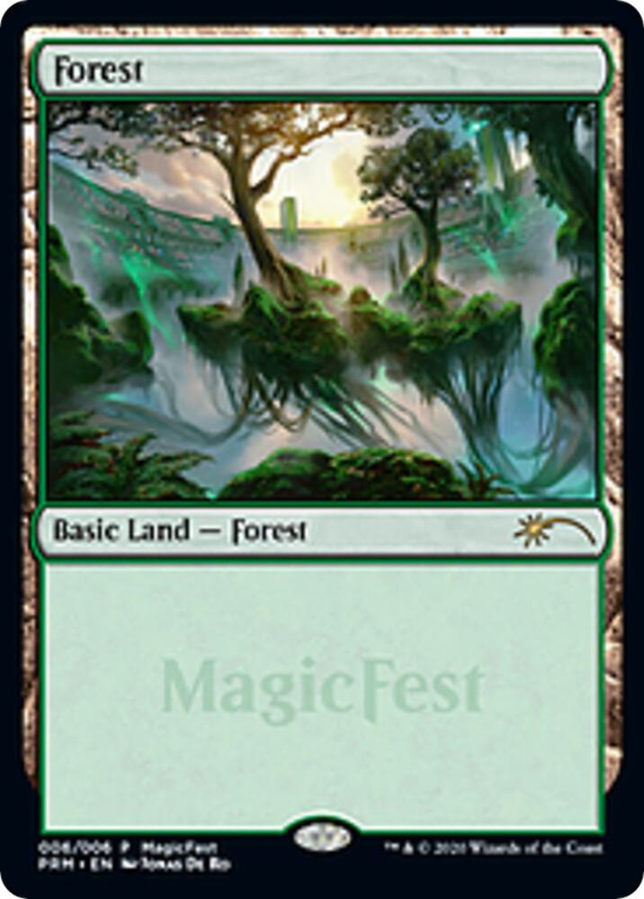 Forest 6/6 (MagicFest Cards)  - Foil | Good Games Modbury