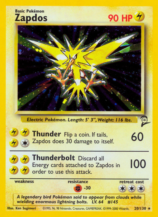Zapdos (20/130) [Base Set 2] | Good Games Modbury