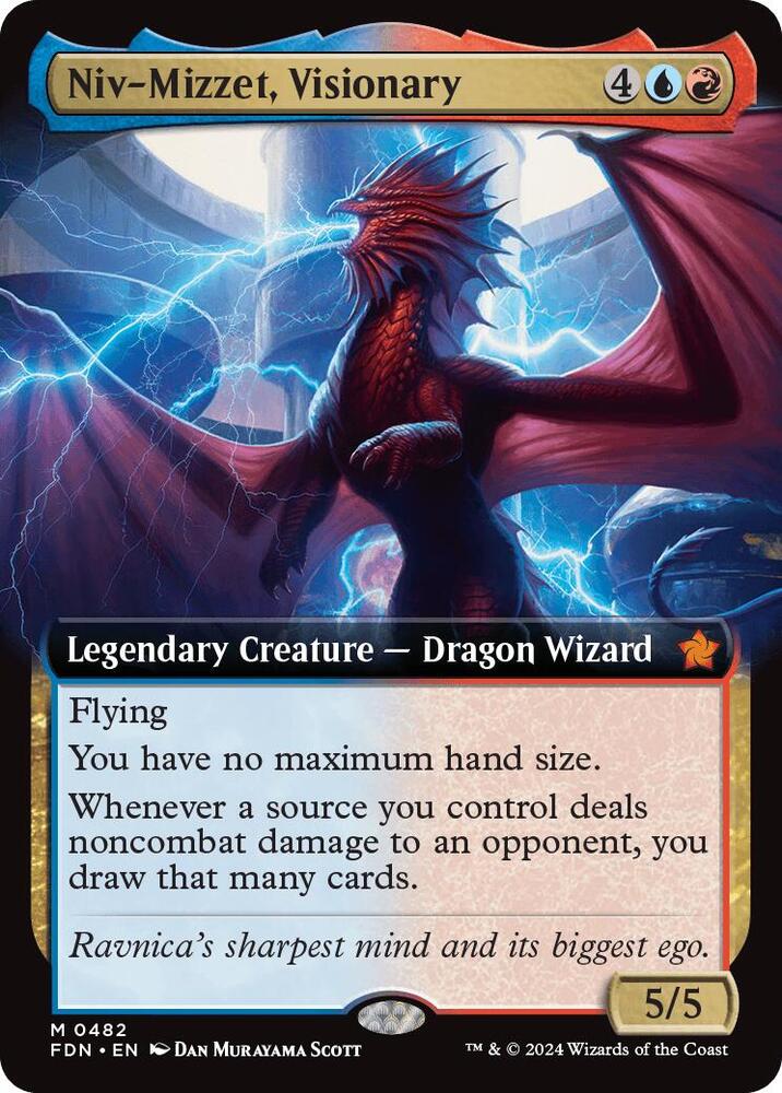 Niv-Mizzet, Visionary 482 (Foundations)  - Extended Art | Good Games Modbury