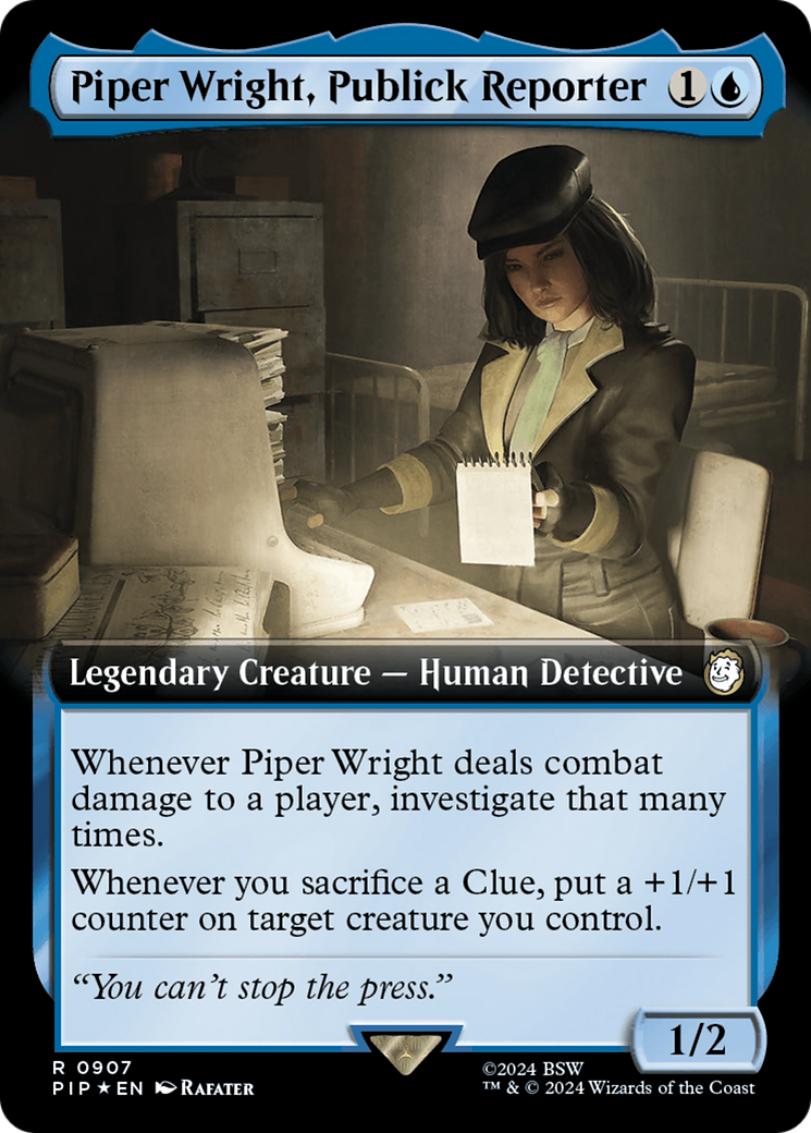 Piper Wright, Publick Reporter (Extended Art) (Surge Foil) [Fallout] | Good Games Modbury