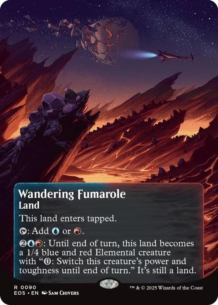 Wandering Fumarole  90 (Edge of Eternities: Stellar Sights)  - Borderless Foil | Good Games Modbury
