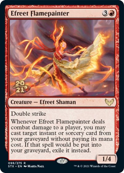 Efreet Flamepainter [Strixhaven: School of Mages Prerelease Promos] | Good Games Modbury