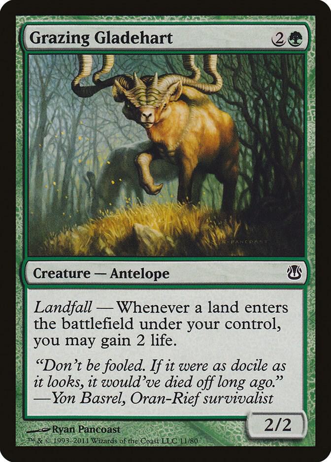 Grazing Gladehart 11/80 (Duel Decks: Ajani vs. Nicol Bolas)  | Good Games Modbury