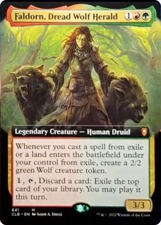 Faldorn, Dread Wolf Herald (Extended Art) [Commander Legends: Battle for Baldur's Gate] | Good Games Modbury