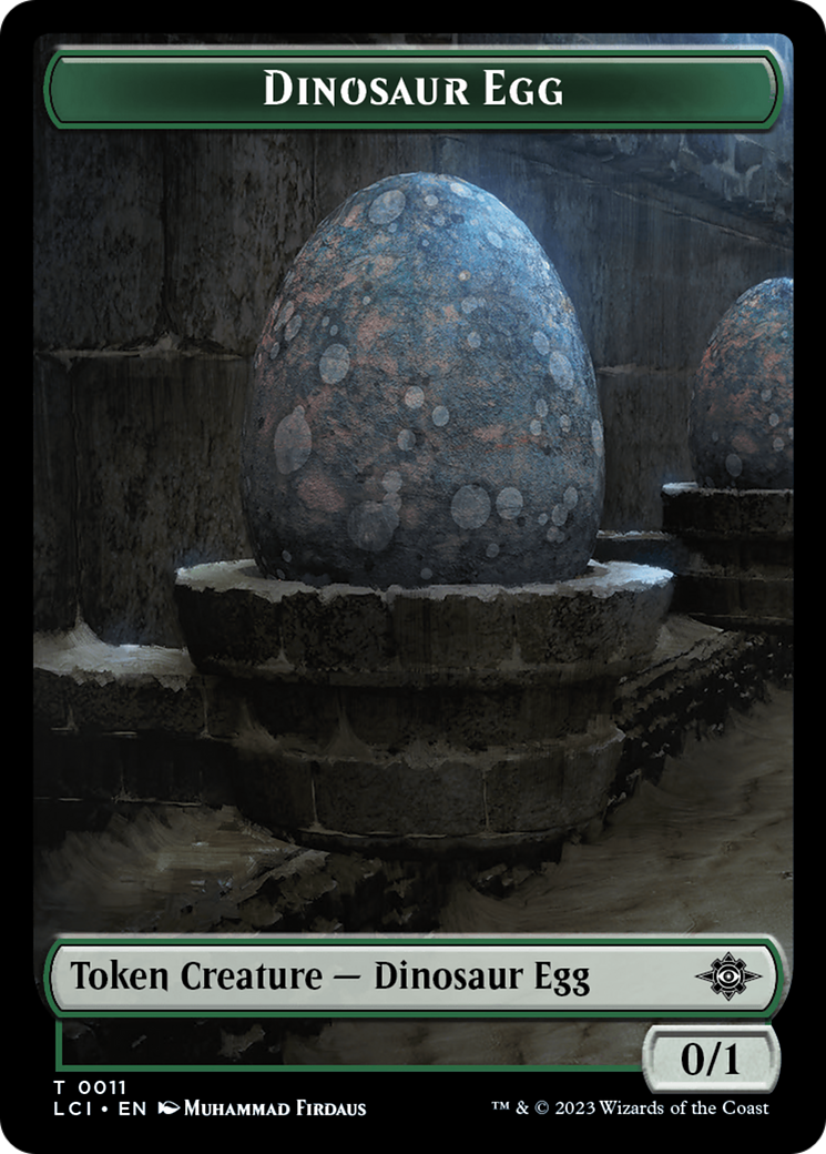 Dinosaur Egg // Dinosaur (0010) Double-Sided Token [The Lost Caverns of Ixalan Tokens] | Good Games Modbury