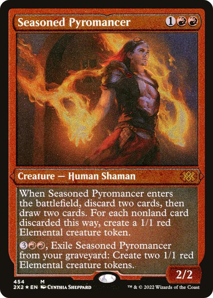 Seasoned Pyromancer Foil Etched 454 (Double Masters 2022)  - Foil | Good Games Modbury