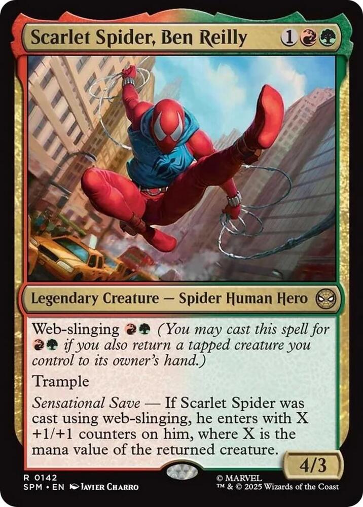 Scarlet Spider Ben Reilly 142/198 (Marvel's Spider-Man)  - Foil | Good Games Modbury