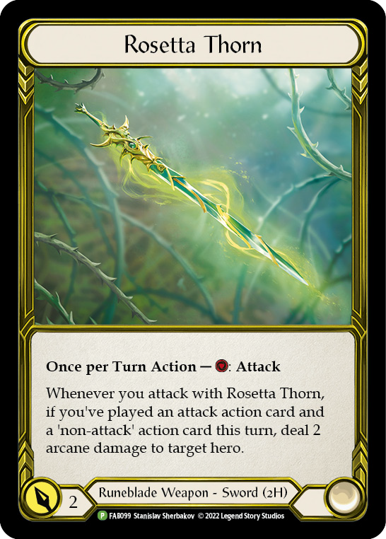 Rosetta Thorn (Golden) [FAB099] (Promo)  Cold Foil | Good Games Modbury