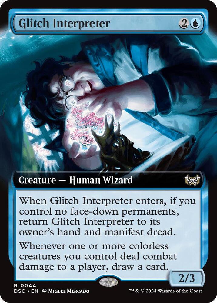 Glitch Interpreter 44/40 (Commander: Duskmourn: House of Horror)  - Extended Art | Good Games Modbury