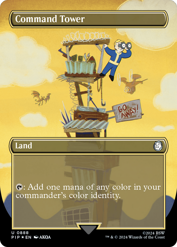 Command Tower (Borderless) (Surge Foil) [Fallout] | Good Games Modbury