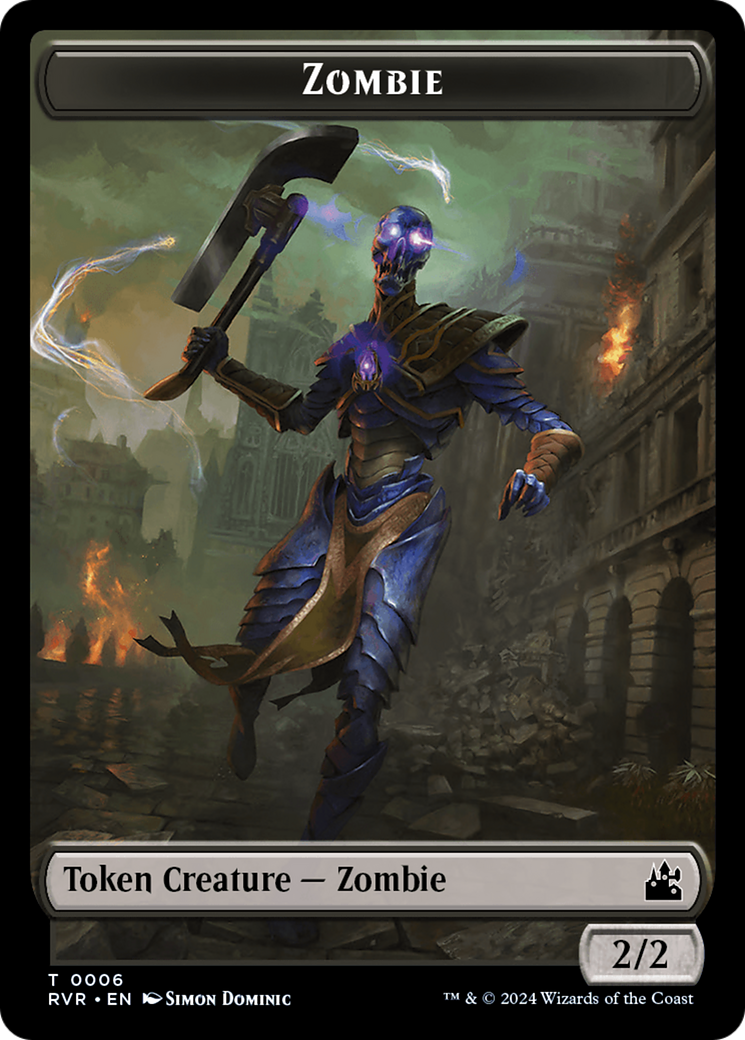 Goblin (0008) // Zombie Double-Sided Token [Ravnica Remastered Tokens] | Good Games Modbury