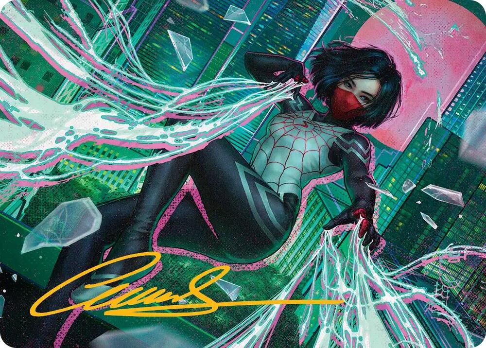 Silk Web Weaver Art Card 29 54 Gold Stamped Signature 29 (Art Series: Marvel's Spider-Man)  | Good Games Modbury