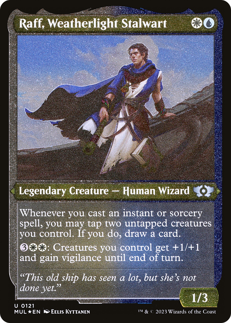 Raff, Weatherlight Stalwart (Foil Etched) [Multiverse Legends] | Good Games Modbury