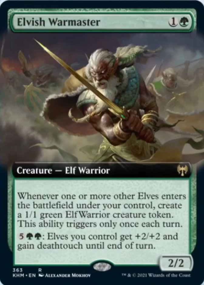 Elvish Warmaster (Extended Art) [Kaldheim] | Good Games Modbury