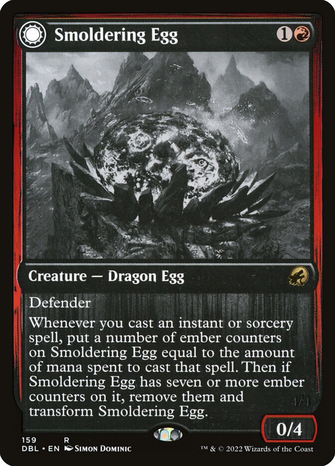 Smoldering Egg // Ashmouth Dragon 159/534 (Innistrad: Double Feature)  | Good Games Modbury