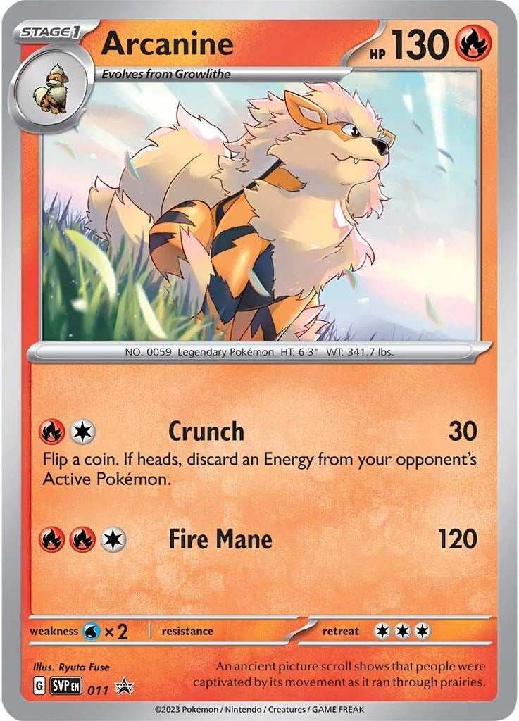 Arcanine (011) [Scarlet & Violet: Black Star Promos] | Good Games Modbury