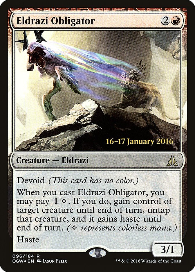 Eldrazi Obligator [Oath of the Gatewatch Prerelease Promos] | Good Games Modbury