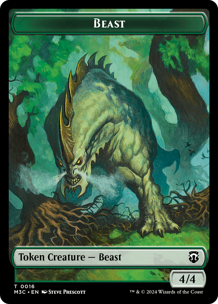 Elephant // Beast (0016) Double-Sided Token [Modern Horizons 3 Commander Tokens] | Good Games Modbury