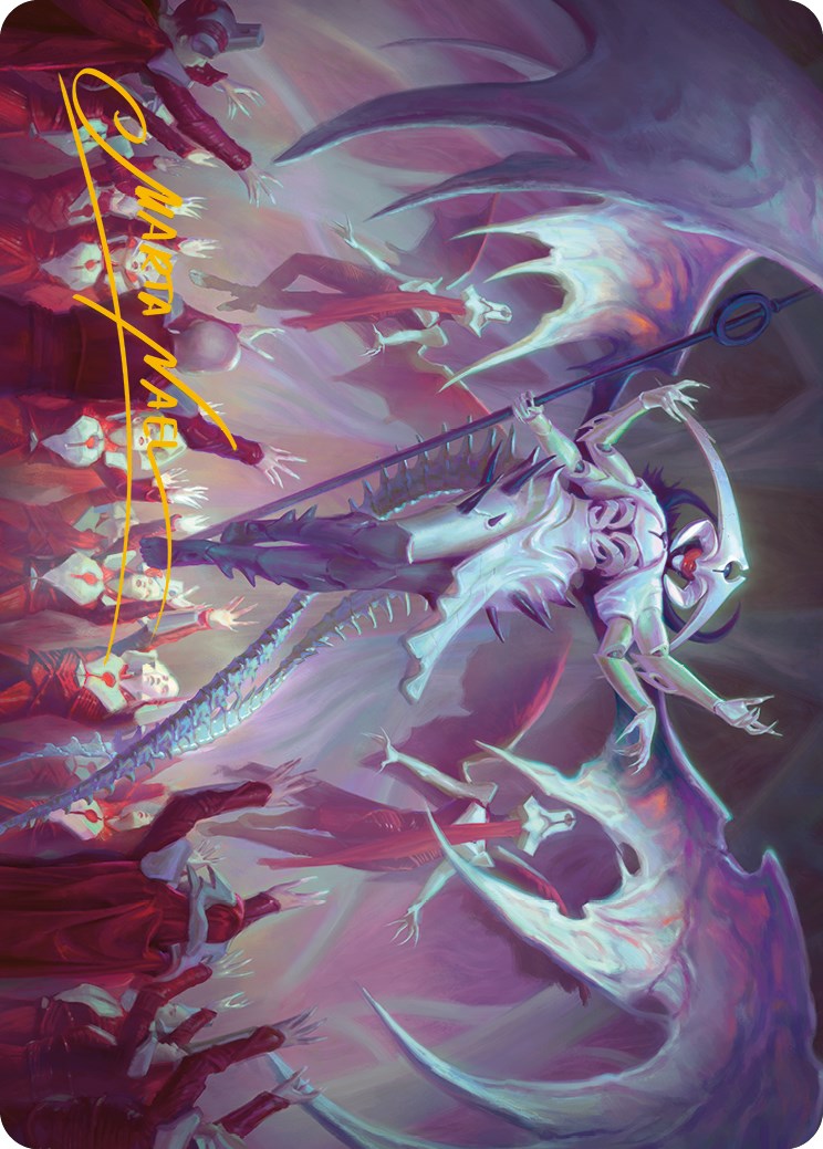 Atraxa, Grand Unifier Art Card (Gold-Stamped Signature) [Phyrexia: All Will Be One Art Series] | Good Games Modbury