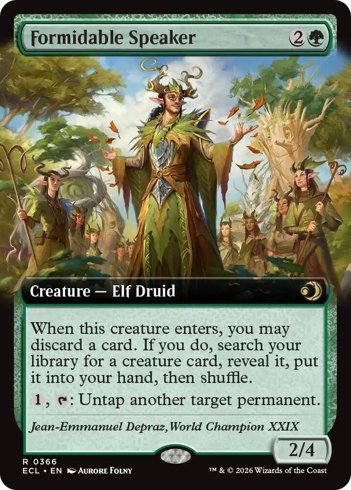 Formidable Speaker  366/273 (Lorwyn Eclipsed)  - Extended Art Foil | Good Games Modbury