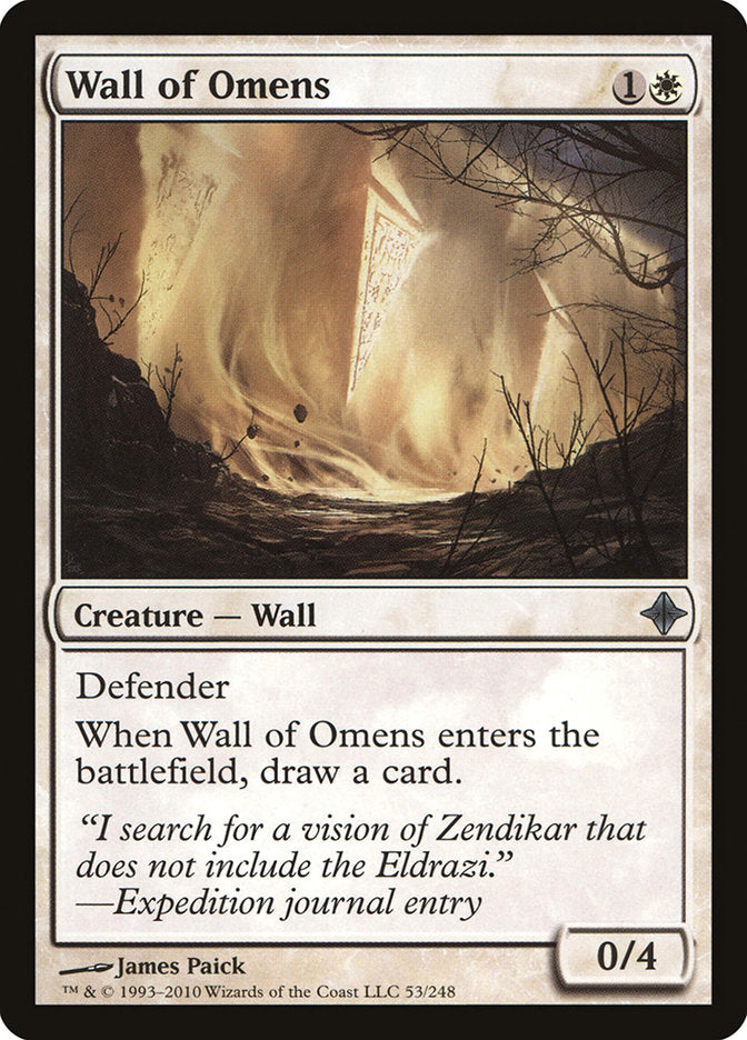 Wall of Omens [Rise of the Eldrazi] | Good Games Modbury