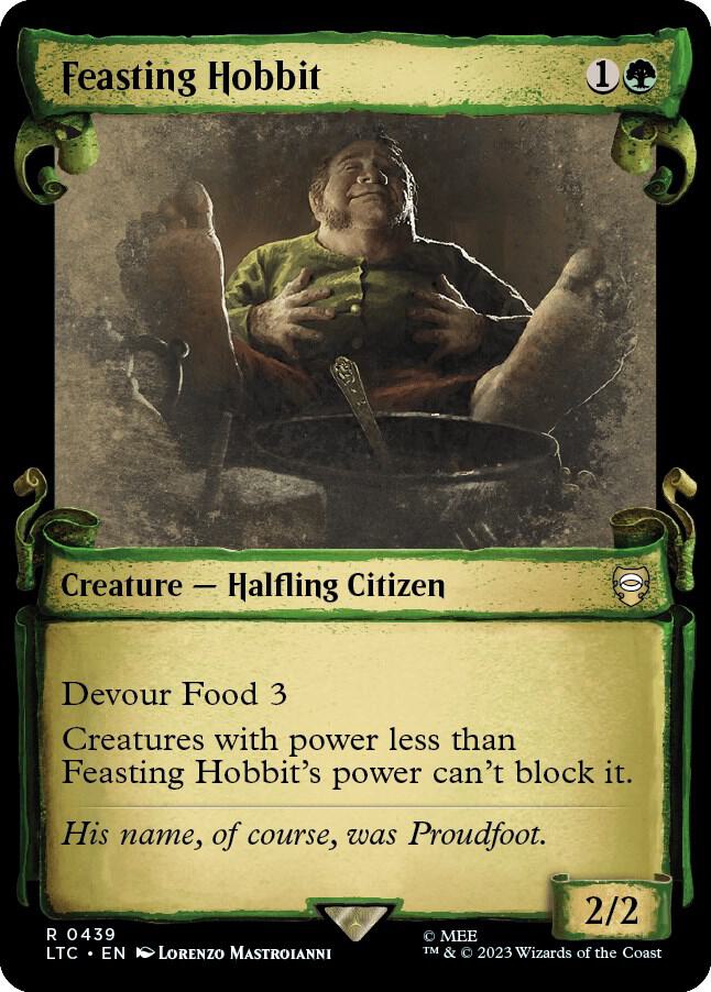 Feasting Hobbit Showcase Scrolls 439 (Commander: The Lord of the Rings: Tales of Middle-earth)  - Showcase Scroll | Good Games Modbury