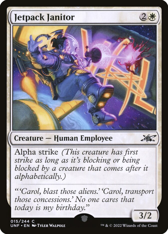 Jetpack Janitor 15/244 (Unfinity)  - Foil | Good Games Modbury