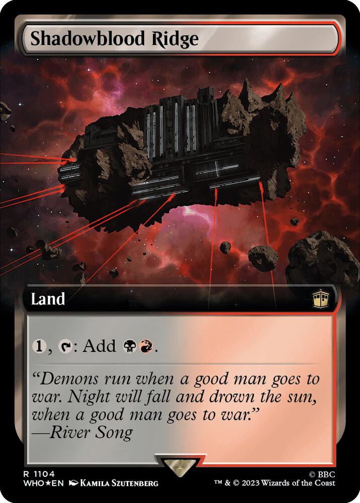 Shadowblood Ridge 1104/331 (Universes Beyond: Doctor Who)  - Extended Art Surge Foil | Good Games Modbury
