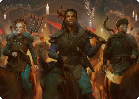 Candlelit Cavalry Art Card [Innistrad: Midnight Hunt Art Series] | Good Games Modbury