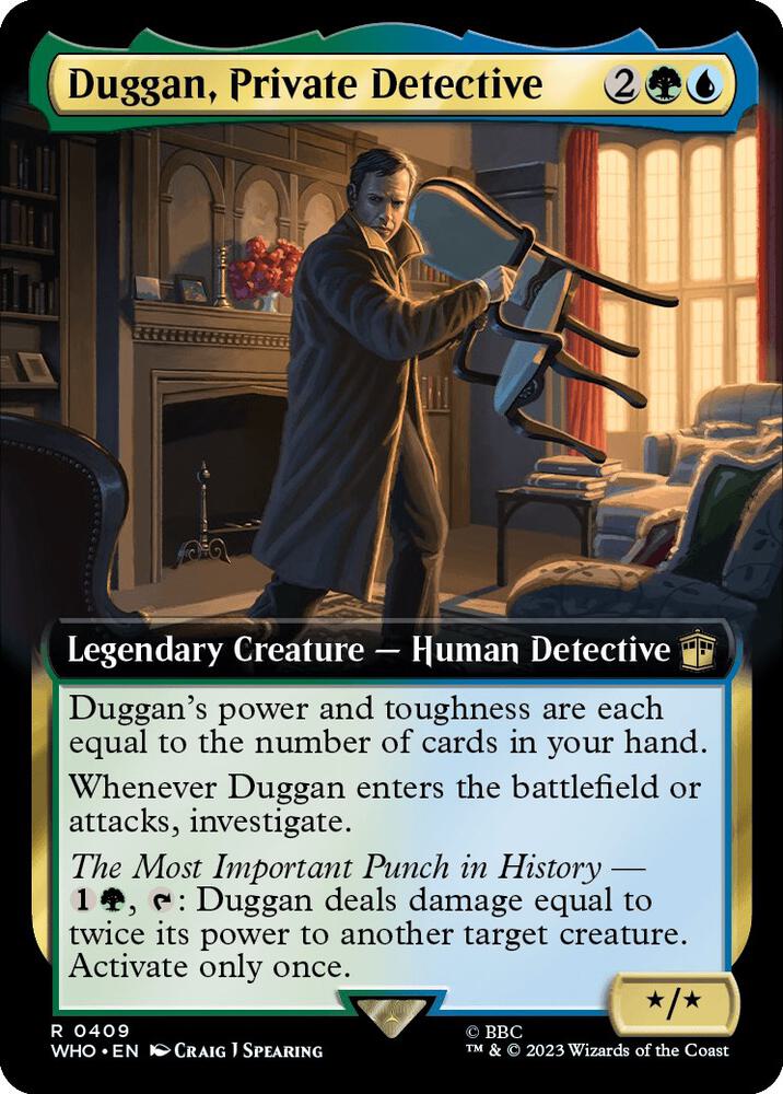 Duggan, Private Detective 409/331 (Universes Beyond: Doctor Who)  - Extended Art | Good Games Modbury