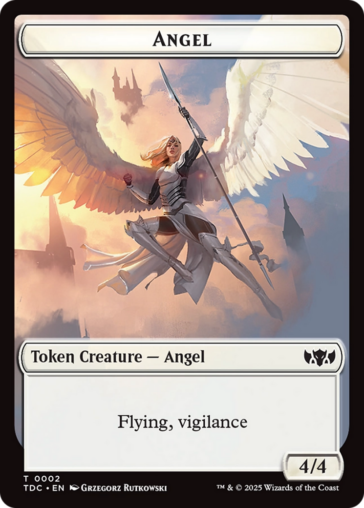 Angel // Spirit Double-Sided Token [Tarkir: Dragonstorm Commander Tokens] | Good Games Modbury