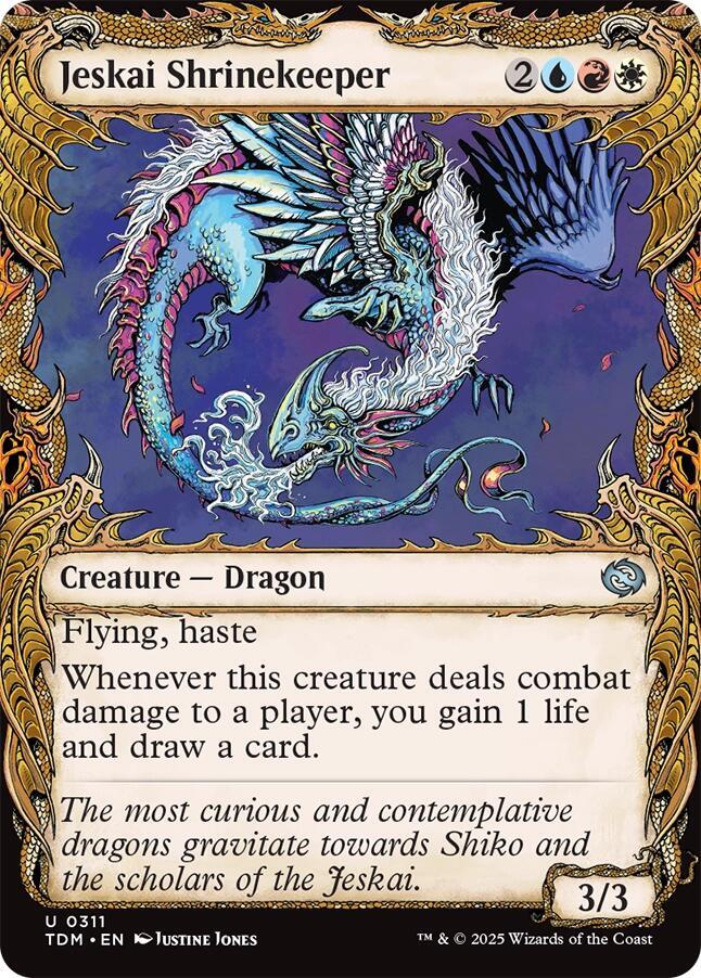 Jeskai Shrinekeeper 311 (Tarkir: Dragonstorm)  - Showcase Foil | Good Games Modbury