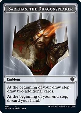 Emblem Sarkhan the Dragonspeaker Double Sided Token 27 (Starter Commander Decks)  | Good Games Modbury