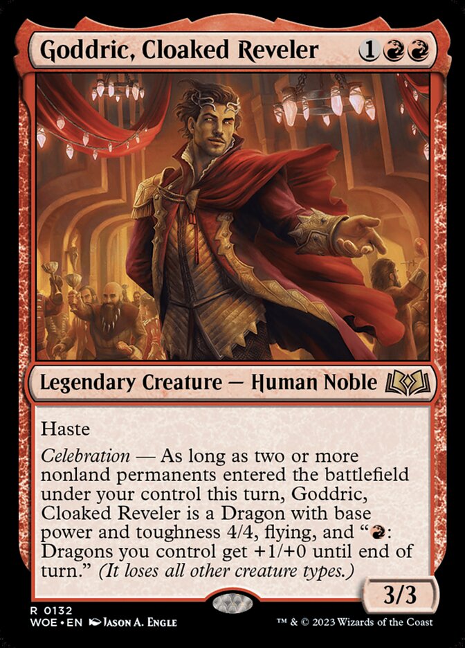Goddric, Cloaked Reveler 132/276 (Wilds of Eldraine)  - Foil | Good Games Modbury