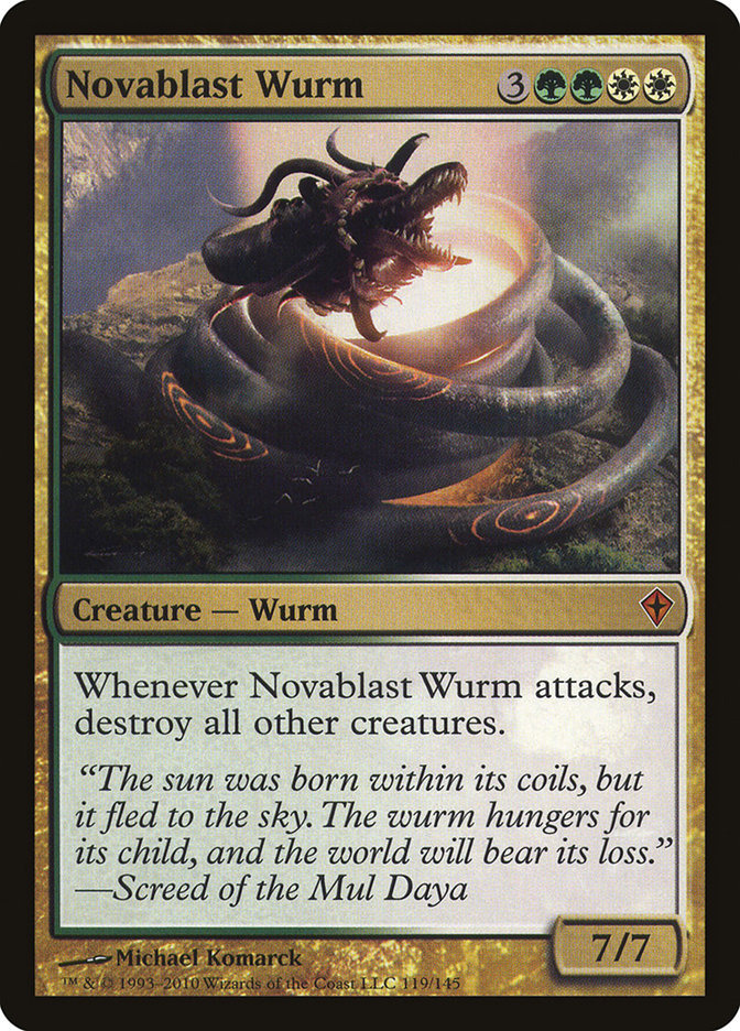 Novablast Wurm 119/145 (Worldwake)  - Foil | Good Games Modbury