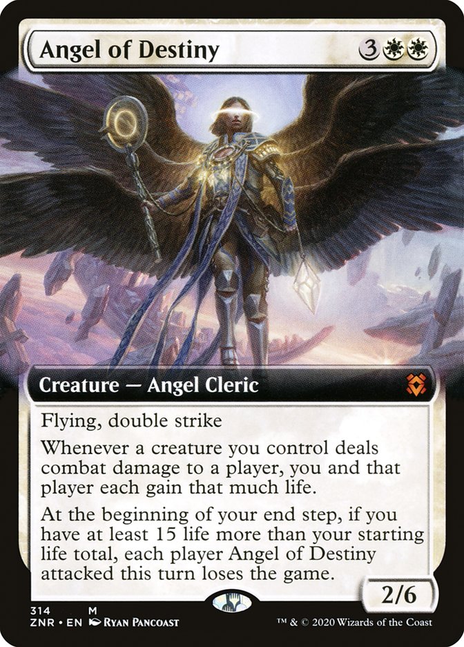 Angel of Destiny (Extended Art) [Zendikar Rising] | Good Games Modbury