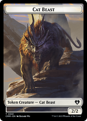 Cleric // Cat Beast Double-Sided Token [Commander Masters Tokens] | Good Games Modbury