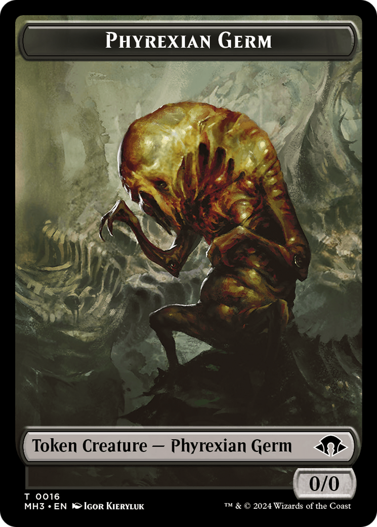 Phyrexian Germ // Moonfolk Double-Sided Token [Modern Horizons 3 Tokens] | Good Games Modbury