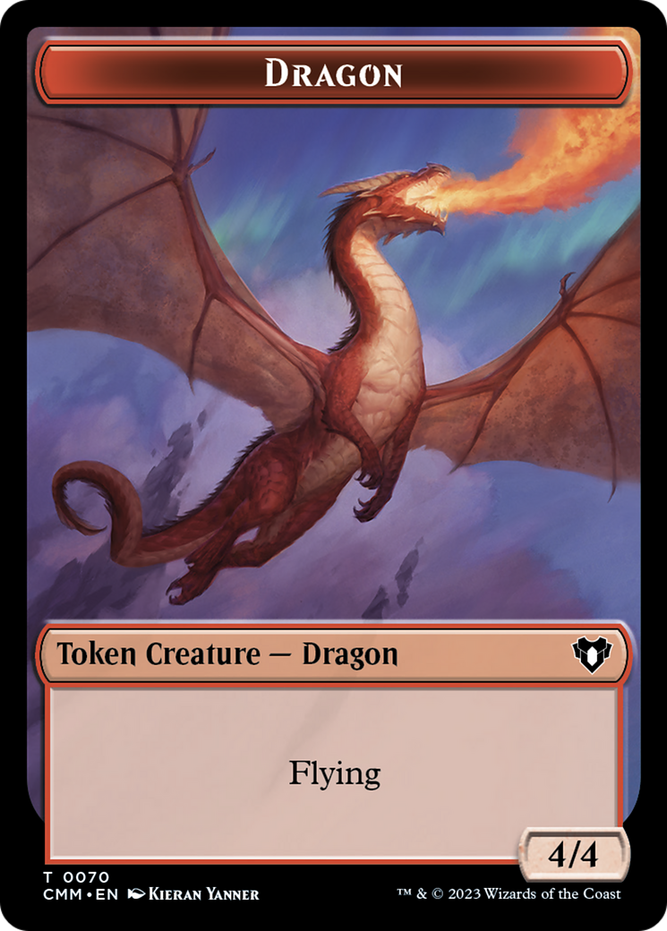 Dragon // Kor Ally Double-Sided Token [Commander Masters Tokens] | Good Games Modbury