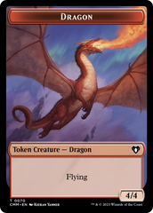 Dragon // Kor Ally Double-Sided Token [Commander Masters Tokens] | Good Games Modbury