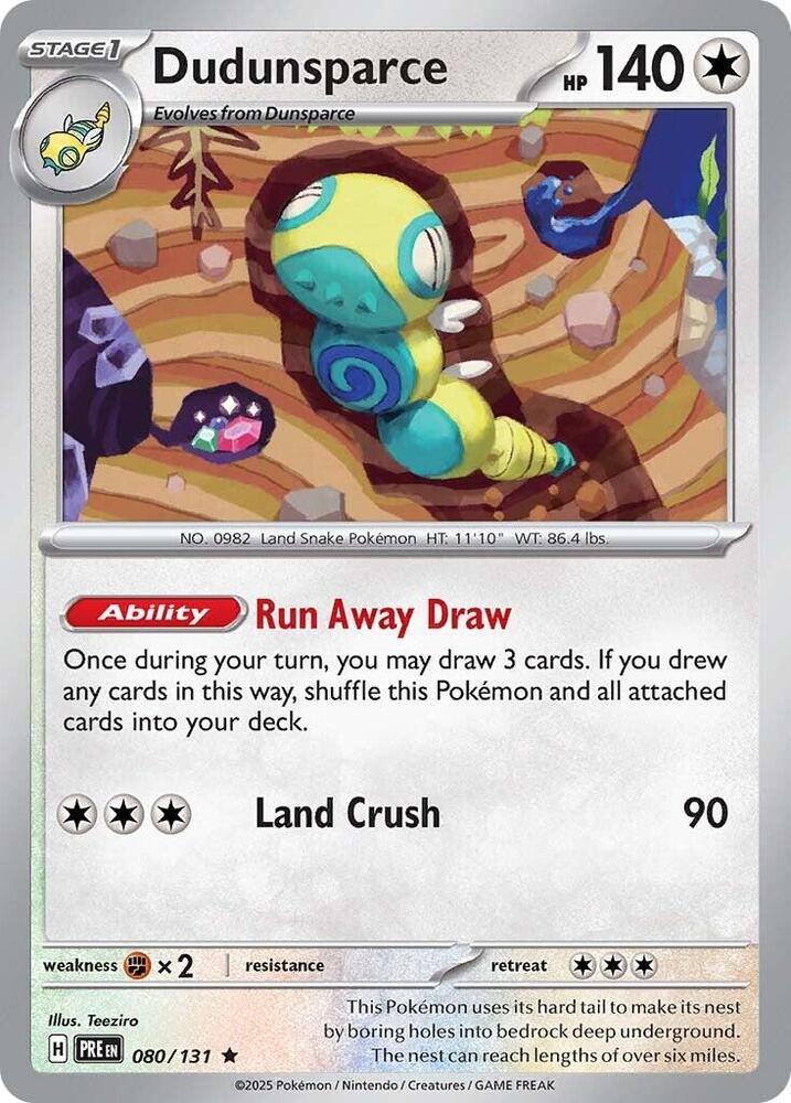 Dudunsparce (080/131) [Scarlet & Violet: Prismatic Evolutions] | Good Games Modbury