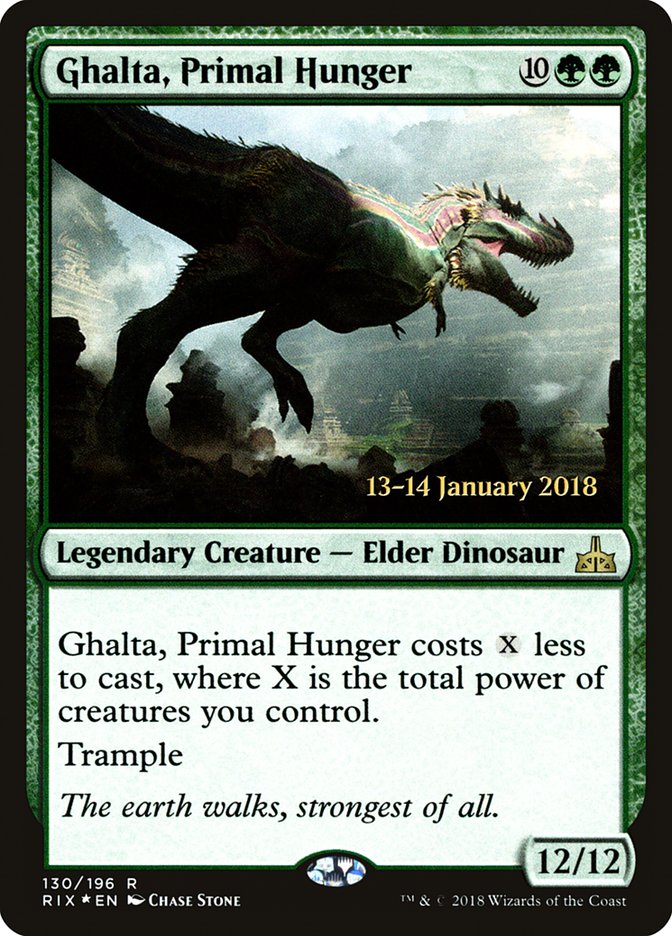 Ghalta, Primal Hunger [Rivals of Ixalan Prerelease Promos] | Good Games Modbury