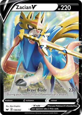 Zacian V (138/202) (Jumbo Card) [Sword & Shield: Base Set] | Good Games Modbury