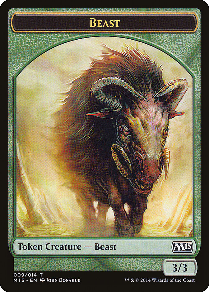 Beast Token (009/014) [Magic 2015 Tokens] | Good Games Modbury