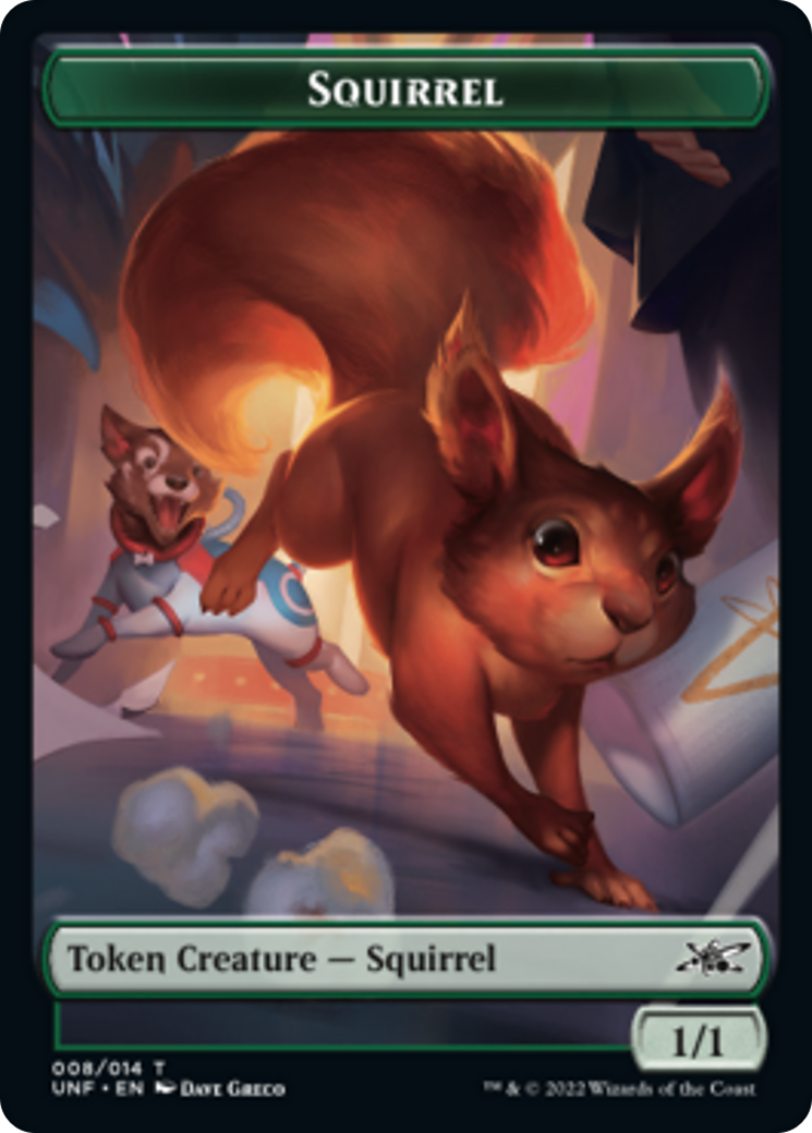 Squirrel // Treasure (012) Double-Sided Token [Unfinity Tokens] | Good Games Modbury