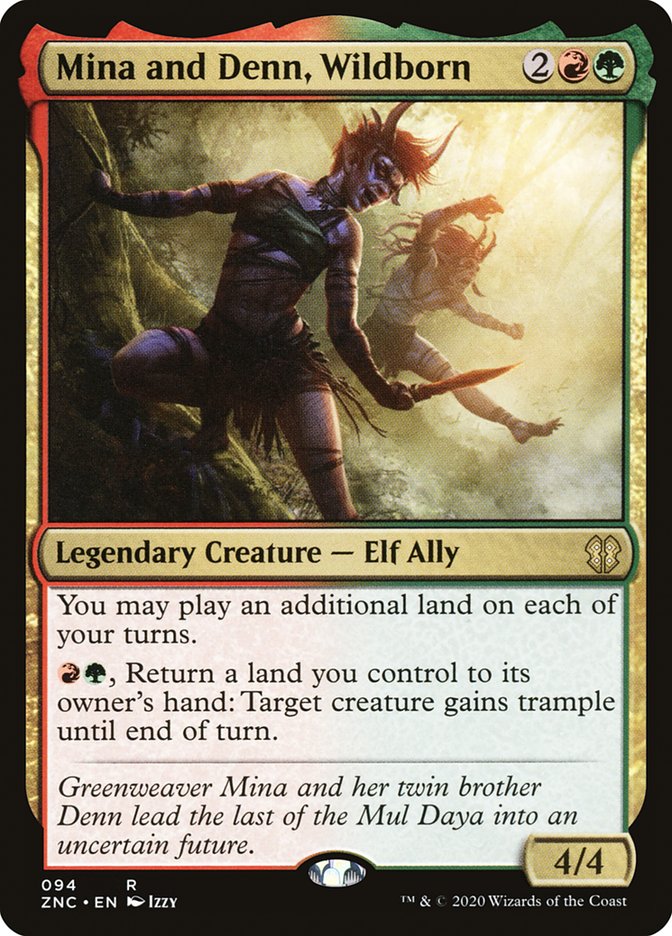 Mina and Denn, Wildborn 94/142 (Commander: Zendikar Rising)  | Good Games Modbury