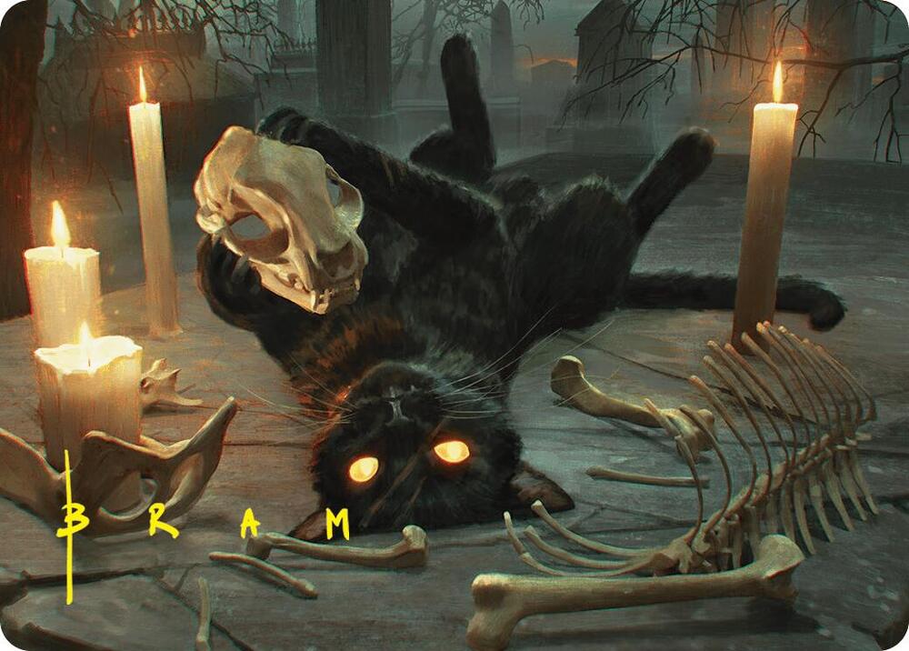 Nine Lives Familiar Art Card 8 54 Gold Stamped Signature 8 (Art Series: Foundations)  | Good Games Modbury