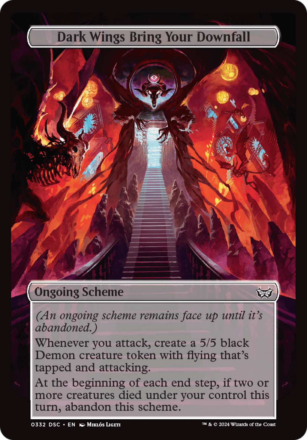 Dark Wings Bring Your Downfall (Full Art) [Duskmourn: House of Horror Commander] | Good Games Modbury