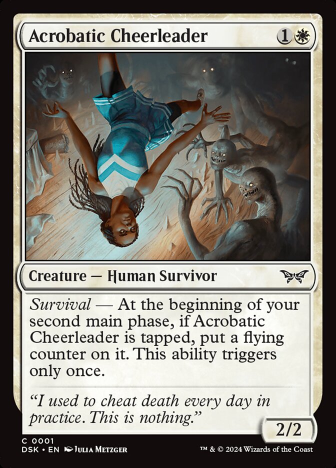 Acrobatic Cheerleader 1/286 (Duskmourn: House of Horror)  - Foil | Good Games Modbury